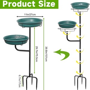 Grensoverschrijdende metalen vogelbad buiten automatisch badende kolibrievoeder tuin kunst best verkochte ambachten gazon - Product Image 4
