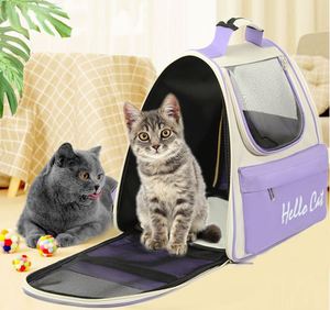 Bolso grande transpirable moderno para mascotas, bolso ligero para gatitos y gatos, bolso portátil antiarañazos para perros pequeños y gatos con bolsillo - Product Image 5