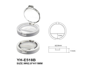 Boîtier à fard à paupières rond personnalisable en direct d'usine avec capuchon transparent, base en ABS, conteneur à blush, emballage de maquillage en plastique vide - Product Image 4