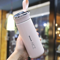 Bouteille d'eau en verre borosilicate givré personnalisable avec logo, prix abordable, avec corde, modèle 2026
