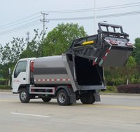 Camion à ordures diesel de compacteur de transmission manuelle d'ISUZU 4x2 nouvel état utilisé de 5.3 mètres cubes pour l'assainissement de construction