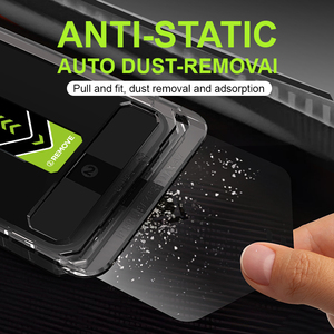 Protection d'écran en verre trempé magnétique anti-espion avec kit de dépoussiérage et application facile pour 14/15/17 Pro Max et pour - Product Image 6