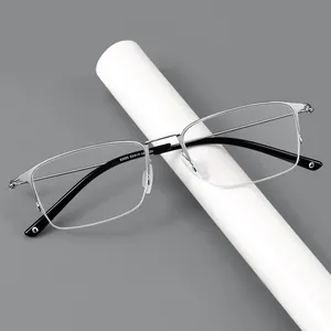 Lunettes de vue médicales Glazzy en titane à monture légère Lunettes de luxe transparentes au design minimal