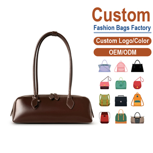 Manufacturer Custom Wholesale 2023 Ladies Fashion Vintage Hand Bags <b>Bowling</b> Bags Woman Genuine Leather Handbags - Product Image 1