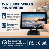 Moniteurs tactiles 15,6'' en gros, écran tactile capacitif 10 points, moniteur POS, panneau d'affichage HD pour les supermarchés