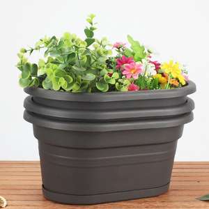 Drainage Design Minimalist <strong>Wall</strong> Mounted Plastic Hanging Planter Self Watering for Outdoor Indoor Garden Use Preventing Root Rot - Product Image 4