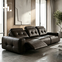 Neu Entworfenes Elektrisches Leder-Ausziehsofa-Set - Multifunktionales Smart-Sofa für Apartments