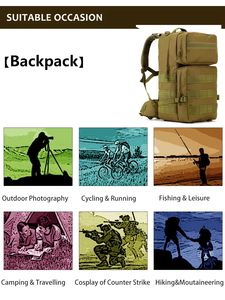 Sac à dos tactique <span class=keywords><strong>de</strong></span> sport <span class=keywords><strong>de</strong></span> gym, sac à dos d'assaut imperméable personnalisé, randonnée en plein air, sac <span class=keywords><strong>de</strong></span> trekking Molle, sac <span class=keywords><strong>de</strong></span> fitness - Product Image 5