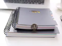 Carnet de notes de luxe à couverture rigide en PU, à feuilles mobiles, avec logo personnalisé en relief et coffret cadeau pour cadeau d'entreprise