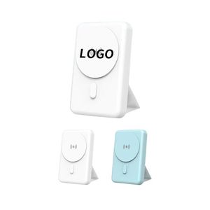 Ultra Thin Magnetic Power Bank Custom Logo 10000mah Fast Charging <b>Wireless</b> Powerbank with Stand - Product Image 2