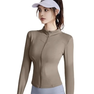 <b>Women</b> Custom Solid Breathable Plus Size Eco-Friendly Yoga <b>Jacket</b> Reversible Thumb Hole Tight Zipper Gym Fitness Running Training - Product Image 6