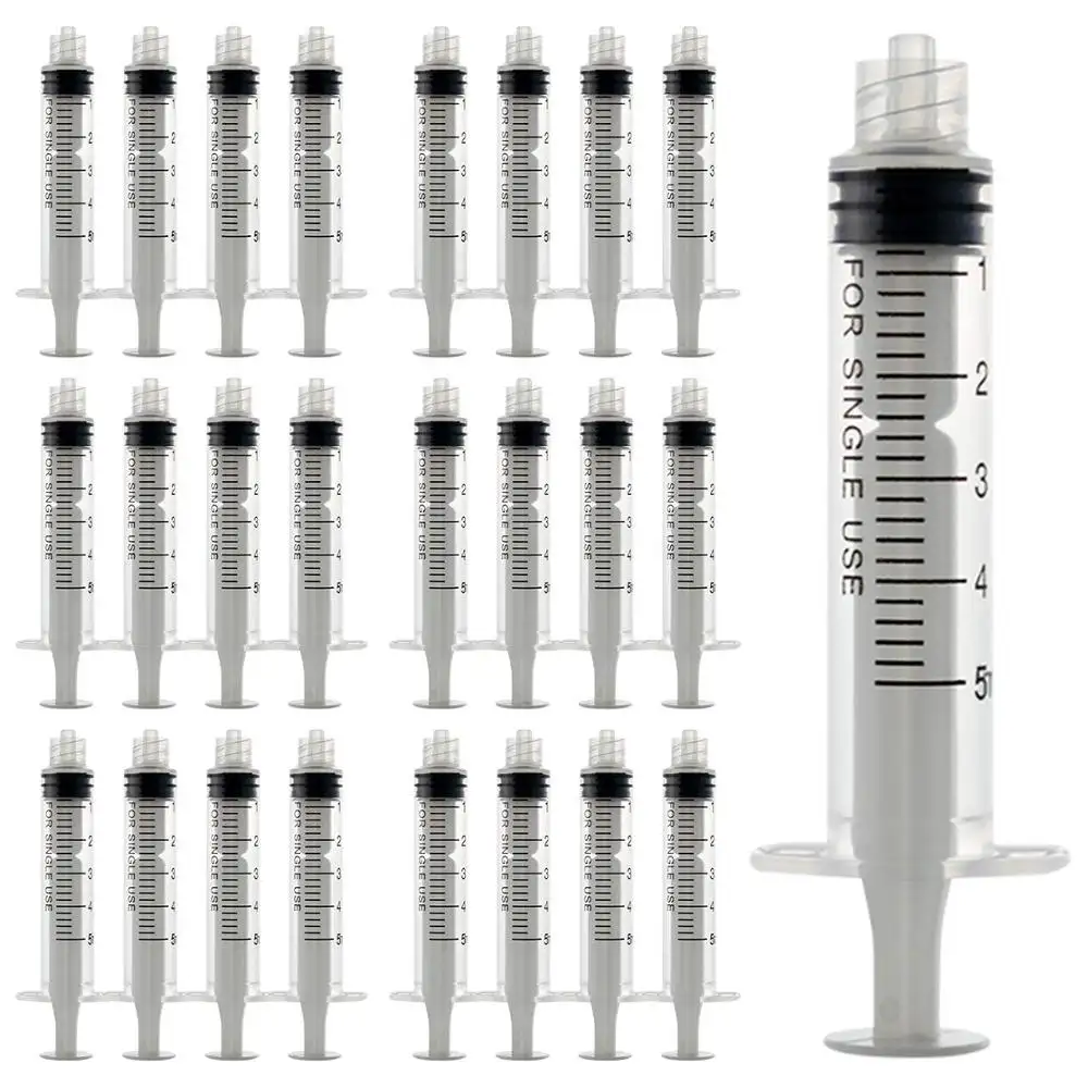 Gelsonlaboratório seringa de plástico 5ml, seringa para dispensamento industrial e laboratório científico multiuso sem agulha HSG-257