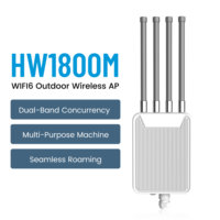 Punto de Acceso WiFi 6 para Exteriores AX1800, Doble Banda, Resistente al Agua, Largo Alcance, con Firewall y QoS para Uso en Exteriores