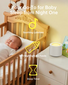 Machine à bruit blanc : Machine à sons pour le sommeil avec thérapie par lumière rouge, 38 sons apaisants et apaisant utérin, fonction mémoire - Product Image 3