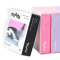 Boîtes personnalisées en papier recyclé pour lentilles de contact, gaufrées, colorées, avec finition mate et revêtement UV