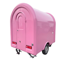 Carrito de Comida Móvil Pequeño y Remolcable para Venta Ambulante de Café, Jugos, Cerveza, Cócteles y Aperitivos