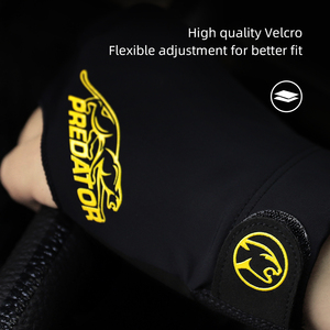 Guantes de Billar Predator Second Skin, Guante de Billar de 3 Dedos para Mano Izquierda, Guante Deportivo para Snooker, Negro, Amarillo, Rojo, Azul, M/L - Product Image 3