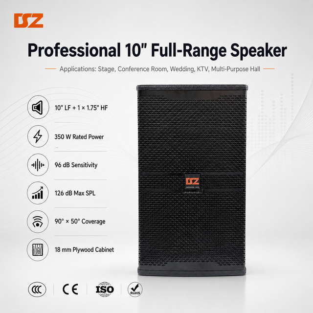 DSZ DS-512KP Two-Way Passive 18-Inch Loudspeaker 8 Ohm 55-20KHz Frequency Response Outdoor Wooden for KTV Bars Home Club Use