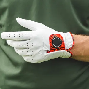 自有品牌高品质空白标志羊皮皮革耐磨高尔夫球手高尔夫手套高尔夫配件高尔夫手套