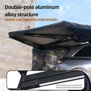 Car Side <b>Tent</b> 270 Degree Double <b>Pole</b> Quick Opening For Truck Bed Camping - Product Image 3