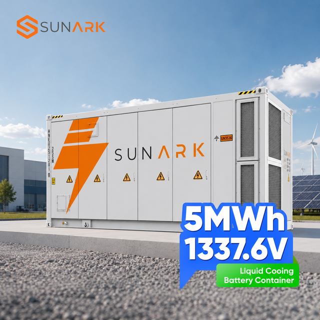Sunark Containerized 5MWh BESS Liquid Cooling Energy Storage System with LFP Battery for Utility Scale Peak Shaving Grid