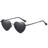 Lunettes de soleil en gros en forme de cœur pour hommes et femmes, protection UV400, style rétro coloré, lunettes hippie en métal, classiques pour les fêtes