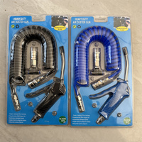 Air Spray Gun Inflating Pneumatic Tools Kits with Tyre Pressure Gauge Air Hose Air Nozzles Dust Blowing Gun