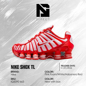Nike Shox TL Pink Foam Habanero Red Mesh Zapatillas para correr acolchadas con cordones, zapatillas de lujo para todas las estaciones - Product Image 6