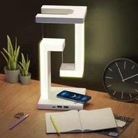 Lampe de bureau à lévitation magnétique LED avec chargeur sans fil, contrôle tactile, protection des yeux, veilleuse flottante portable