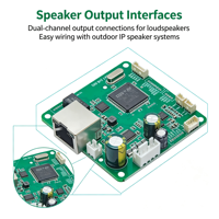 Carte amplificateur audio réseau IP SIP2401T haute fidélité avec sortie amplificateur 2 * 15W pour enceintes IP extérieures