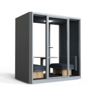 UNIBOOTH - Cabinas de Privacidad Insonorizadas Multifuncionales y Duraderas en Oferta, Diseño Moderno, Espacio de Trabajo Móvil, Cabina de Reuniones de Fácil Montaje