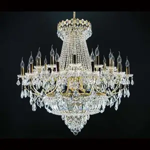 French Empire Wedding Crystal Chandelier Luxury Cristal Candles Pendant Lamp For Home Hotel Interior Decoration