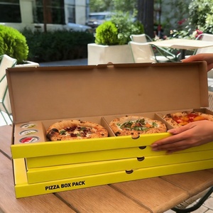 Boîte d'emballage pour pizza à emporter en <span class=keywords><strong>carton</strong></span> ondulé avec impression personnalisée, petite boîte d'emballage pour pizza avec logo - Product Image 3