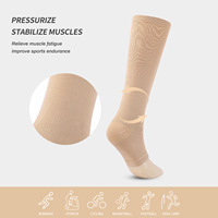 Chaussettes de compression unisexes à bout ouvert pour femmes hommes 15-20 MmHg manchon de compression pour soutien du mollet