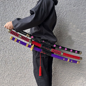 Una pieza Zoro espada japonesa Zoro espada de madera Katana Cosplay Props Katana venta al por mayor ABS madera Katana juguete espadas de madera