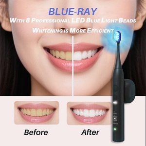 Cepillo de Dientes Sónico LED con Cerdas de Nylon Suaves, Blanqueamiento Dental con Luz Azul, Resistente al Agua IPX7, Recargable, Carga Magnética, Carga en Pared - Product Image 2