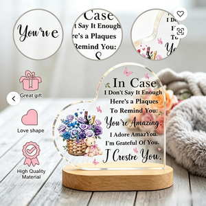 Custom UV Printed Heart Acrylic <b>Plaque</b> Personalized Quote Acrylic Table <b>Sign</b> Decorative Acrylic Display Stand Wholesale - Product Image 2