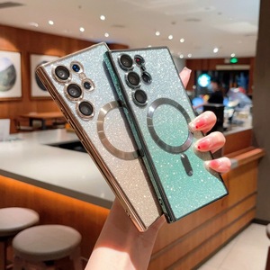 Para Samsung S24 Ultra S25 contraportada brillo galvanizado gradiente brillo <span class=keywords><strong>funda</strong></span> de teléfono para Samsung Galaxy <span class=keywords><strong>S21</strong></span> Fe <span class=keywords><strong>funda</strong></span> magnética - Product Image 6