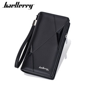 กระเป๋าสตางค์ใบยาวสำหรับผู้ชายแบรนด์ Baellerry สีดำ แบบมีซิปอเนกประสงค์ ใช้ได้ทุกวันสำหรับธุรกิจ - Product Image 1