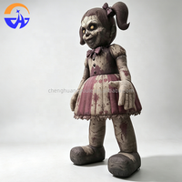 Maison hantée gonflable géante d'Halloween, modèle effrayant et sinistre, multicolore, avec ventilateur intégré, installation facile, décoration pour jardin, pelouse, fête, événement