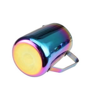 เหยือกตีฟองนมขนาดใหญ่พร้อมโลโก้แบบกำหนดเอง เหยือกนมสเตนเลสสตีลสำหรับทำเอสเพรสโซ่ เหยือกนมขนาดเล็กสำหรับตีฟองนม - Product Image 6