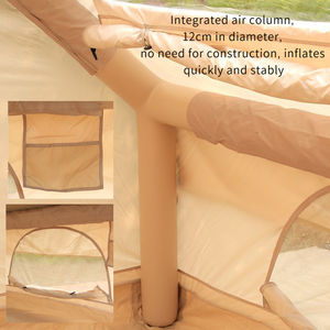 Tente <span class=keywords><strong>gonflable</strong></span> de luxe pour 2 à 4 personnes, installation facile, 4 saisons, coupe-vent, avec <span class=keywords><strong>auvent</strong></span> et fenêtres panoramiques - Product Image 2