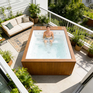 Piscine hors sol portable en fibre de verre pour toute la famille, dimensions personnalisées, petite taille, pour cour extérieure, adultes et enfants - Product Image 5