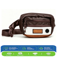 Sac de promenade pour chien en cuir PU personnalisé avec ceinture de taille et bandoulière, pochette d'entraînement pour friandises