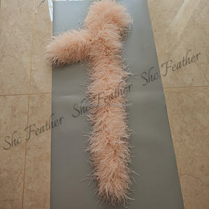 8ply <strong>Ostrich</strong> <strong>Feather</strong> <strong>Boa</strong> 10-15cm Fluffy DIY Craft Costume For Halloween Carnival Wedding Decorations Dyed Natural Patterned - Product Image 5