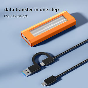 Dual-Protocol <span class=keywords><strong>M</strong></span>.<span class=keywords><strong>2</strong></span> NVME SATA SSD-Gehäuse USB3.1 Gen2 <span class=keywords><strong>2</strong></span> in 1 <span class=keywords><strong>M</strong></span>.<span class=keywords><strong>2</strong></span> SSD zu USB 3.1 Externes Gehäuse mit Silikon abdeckung - Product Image 5