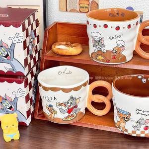 แก้วเซรามิคทอมแอนด์เจอร์รี่ แก้วเดี่ยวพร้อมหูจับ ลายการ์ตูน สำหรับใช้ในบ้าน สำนักงาน หรือเป็นของขวัญ - Product Image 1