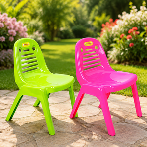 Chaise pour tout-petits en plastique écologique, dossier haut, siège ventilé, chaise d'apprentissage colorée pour la sécurité des enfants, maternelle, crèche - Product Image 5