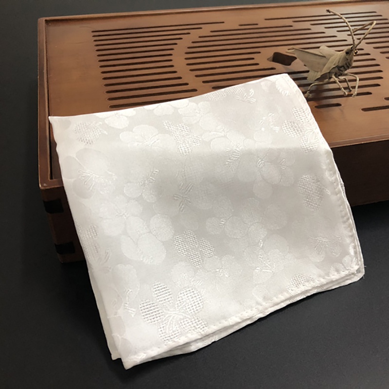 Небольшой цветочный узор жаккардовый Модный женский мужской ребенок 100% mulbrrry индивидуальный платок Шелковый носовой платок