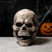 En gros, Ensemble de masques en latex Crâne vieilli, avec mâchoire articulée, couvre-tête intégral texturé osseux, pour Halloween, cosplay et fête